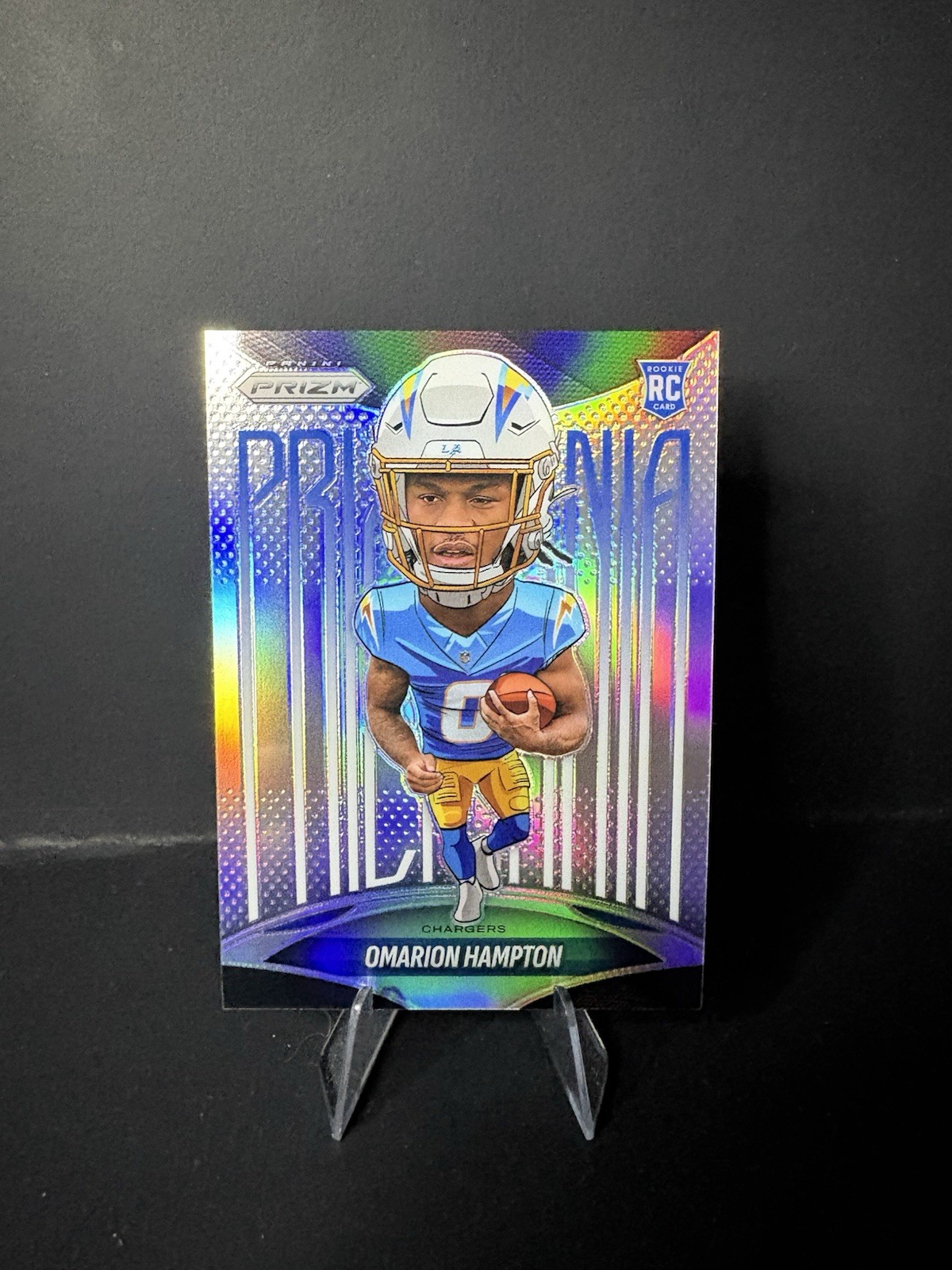 2025 Panini Prizm- Omarion Hampton PRIZMANIA RC No.18 Case Hit SSP