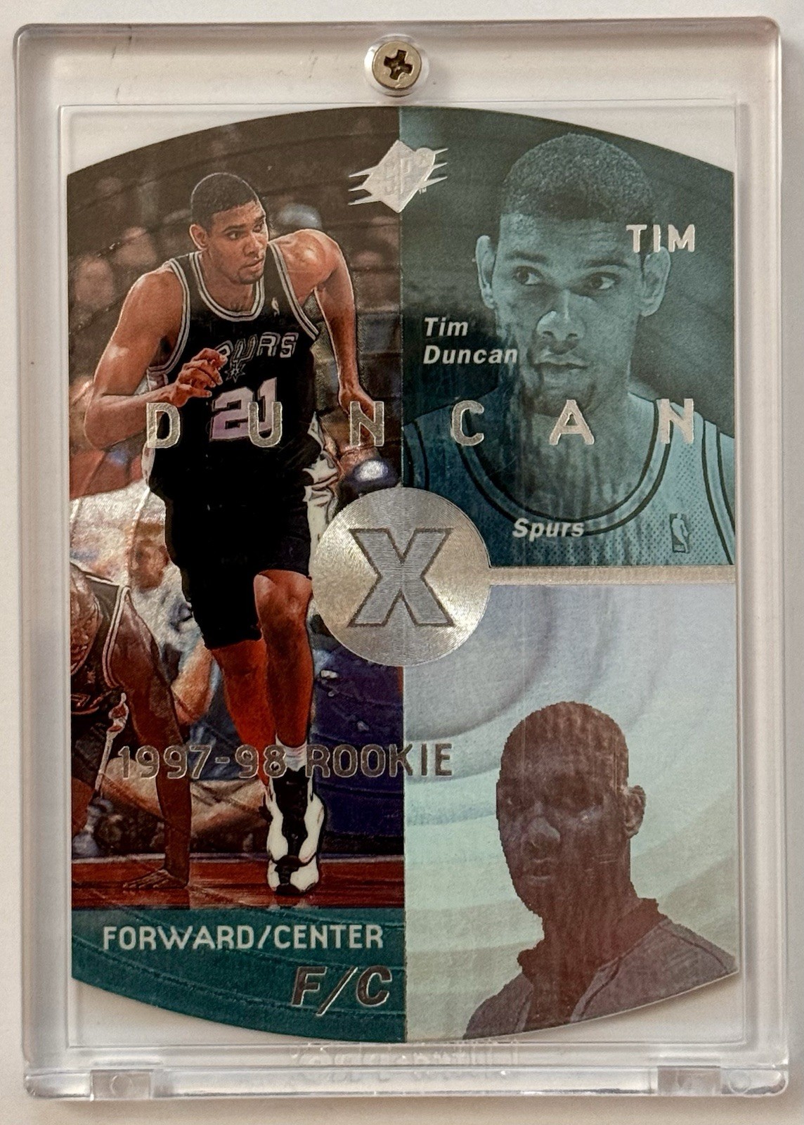 1998 Upper Deck SPx, Base Silver, Tim Duncan, # 37 Rookie Card