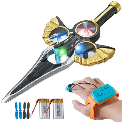 Flying Battle Sword   LED Hover Spinner Toy with Gesture Control & Watch Remote