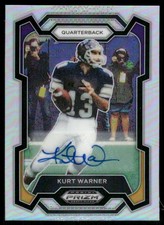 L985 KURT WARNER AUTO 2024 PANINI PRIZM DRAFT PICKS SILVER #1 RAMS CARDINALS