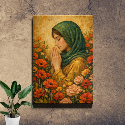 Blessed Virgin Mary Religious Art Print Framed Canvas Wall Decoration