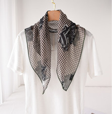 100 Mulberry Silk Scarf Square Shawl 65X65cm flower Print Neckerchief Wrap new