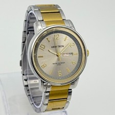 Men's ARMITRON Two-Tone All Steel Quartz Bracelet Watch, 41mm, Day/Date, 20/5403