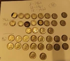 Lot Of 38 90% Silver Dimes 10C 1960 (8) 1961 (12) 1962 (18) Mixed US Mints 60-62