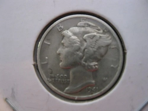 1941 D "Mercury" Liberty Dime XF/AU! #1212607