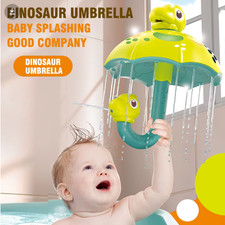 Dinosaur Shower Bath Toy Kids Water Spray Umbrella Interactive Bathroom Toy Gift