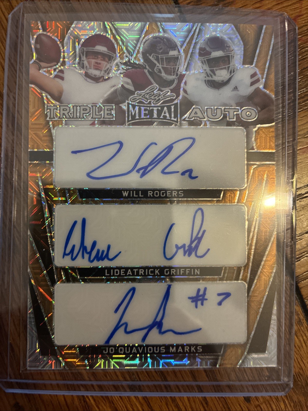 2024 Leaf Metal Triple Auto Will Rogers/Griffin/Marks 1/1 Miss State