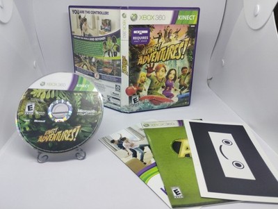 XBOX 360 KINECT ADVENTURES! Game 2010 Rated E Complete w/Sensor Calibration Card