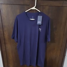 Under Armour Freedom Flag T-Shirt Men's L Loose Crew Short Sleeve Cotton Blue