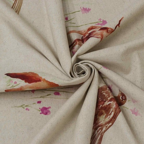 Wildlife Cubs Fabric | Deer Fox Pheasant Nature | Curtains Cushions Dressmaking - Picture 3 of 7