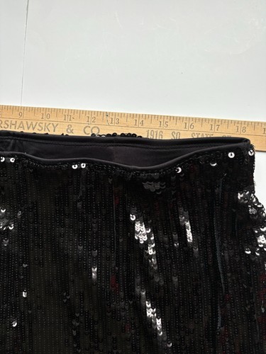 H&M Black Sequin Pants Lined Women’s Size XL - Picture 5 of 19