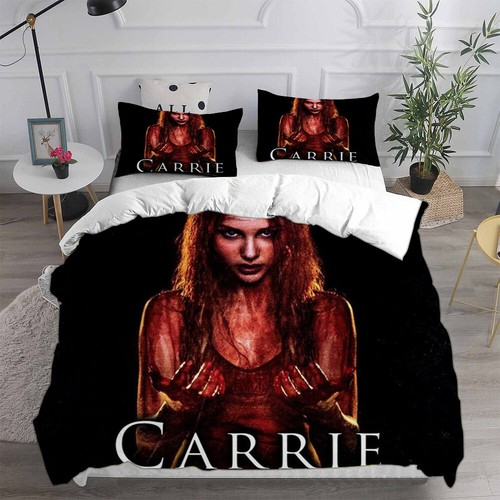 Cosplay Carrie Halloween Scary 3D Duvet Cover Bedding Set Pillowcase Single - Picture 7 of 23