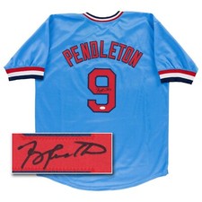 Terry Pendleton Signed Jersey (JSA COA) St Louis Cardinals Blue Custom Baseball