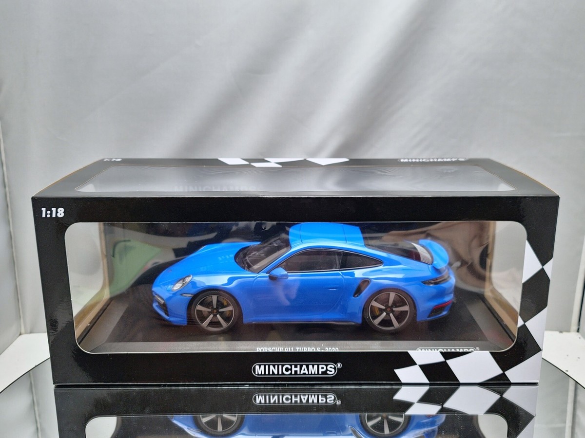 【MINICHAMPS】限定504Porsche 911TurboS Blue 1/18 Minichamps 2021 Porsche 911 (992) Turbo S (Blue