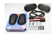 125-2000 Below Panel Flush Non-Locking Hood Latch and Pin Kit - Black