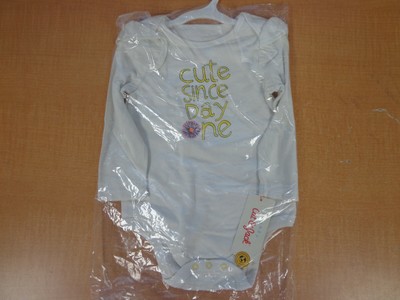 Nwt Cat Jack Baby Girls 12m One Piece Cute Since Day One Fast Free Ship Ebay