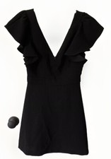 Women’s Size 2 Dress Black Ruffle Sleeve Homecoming Party Gothic Boho Fairy