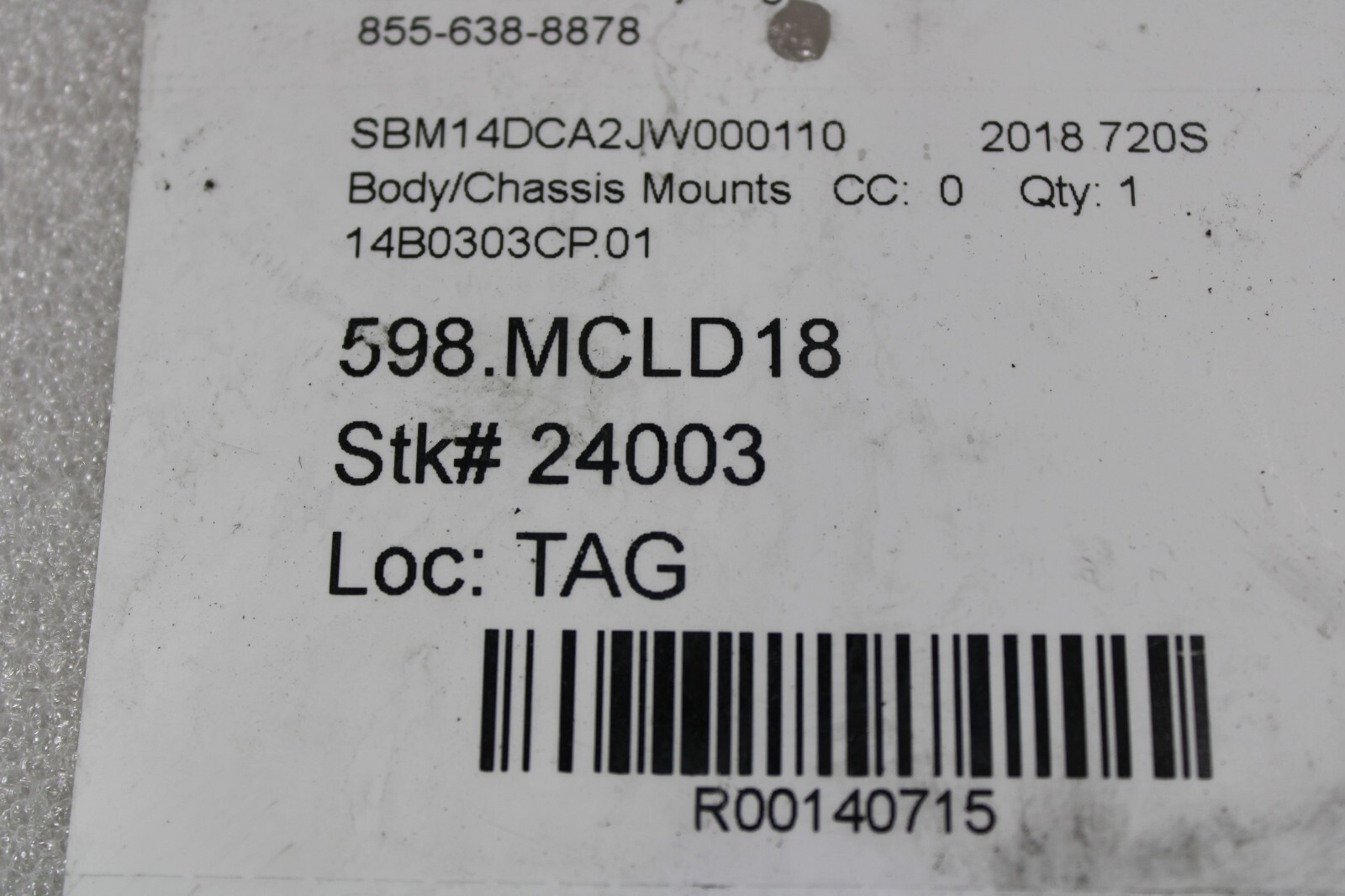 McLaren 720S, CCU Control Module, Used, P/N 14B0303CP