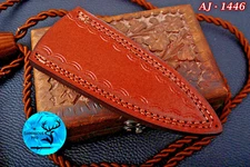 CUSTOM HANDMADE GENUINE COW LEATHER SHEATH FOR FIX BLADE KNIFE TOOLS-1446