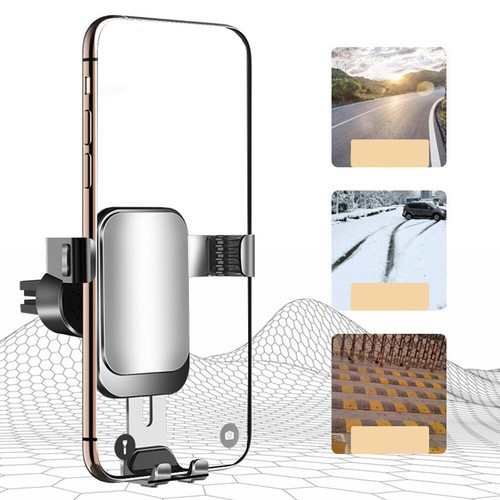 Metal Gravity Bracket Cell Phone Holder Support Clip Car Vent Magnetic - 第 1/12 張圖片