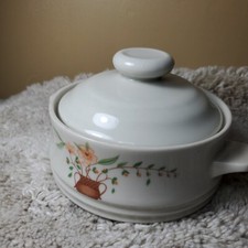 Mini cazuela sopera vintage de gres campestre 1980
