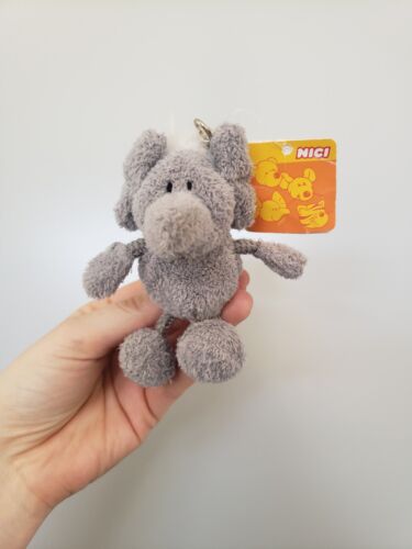 Nici Elephant Keyring Soft Plush Cuddly Bean Bags Toy Collectable - Foto 1 di 4