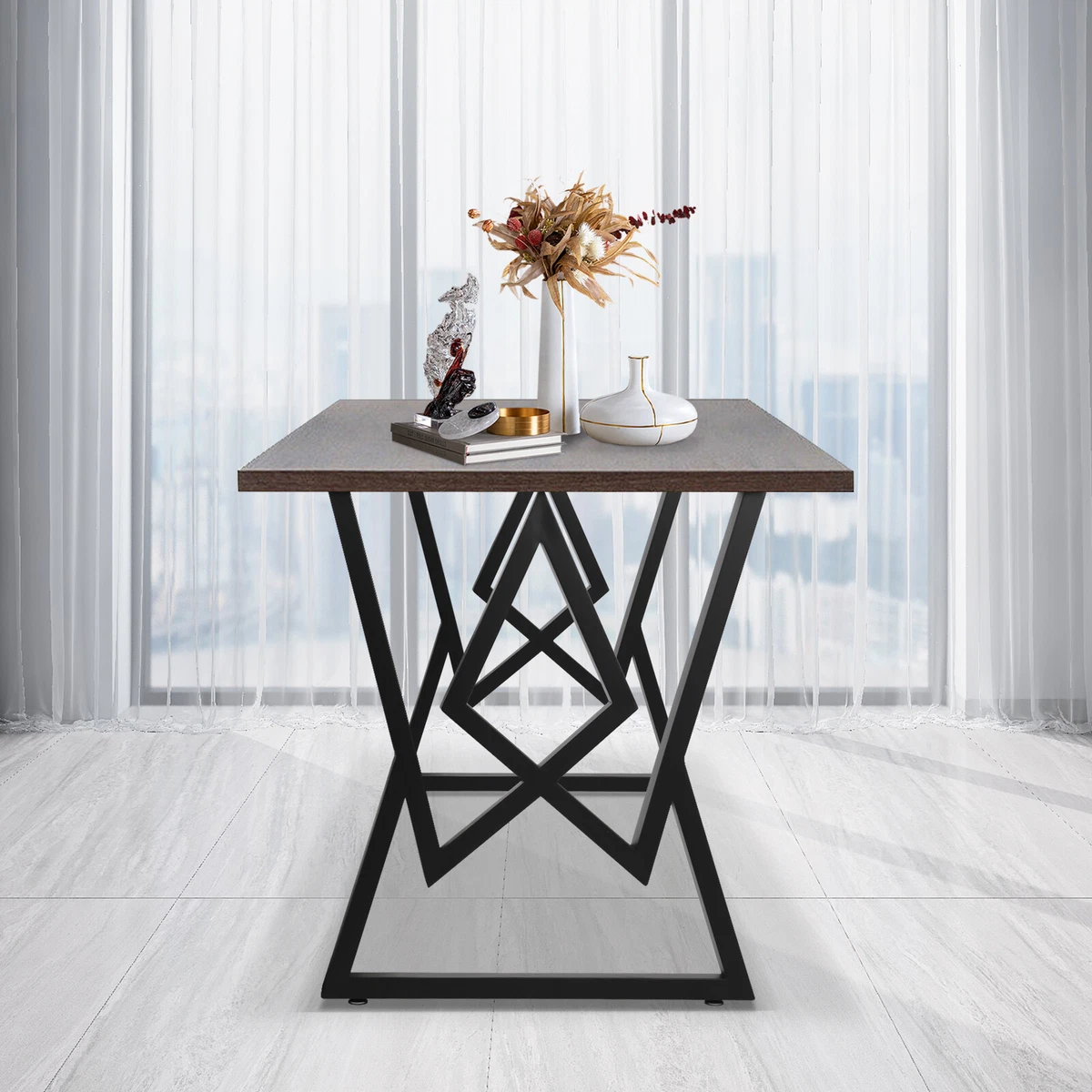 Dining table set metal legs new arrivals