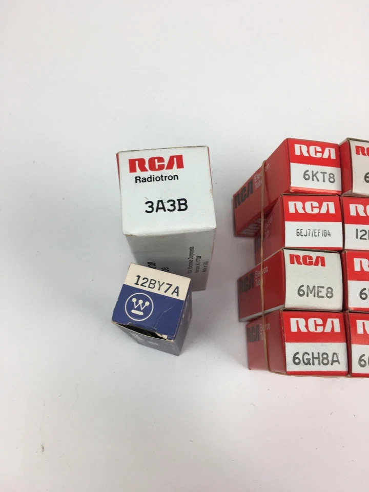 Lote de 10 tubos de vacío RCA - 6KT8 6EJ7 6ME8 6GH8A 12HL7 12BY7A 3A3B probado bueno Foto 3 de 4