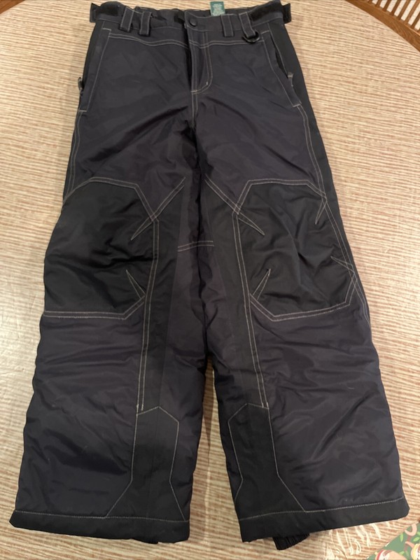 LL Bean Snow Ski Pants SZ 8 Kids Black Outdoor Winter Clothing Girls Sport girls