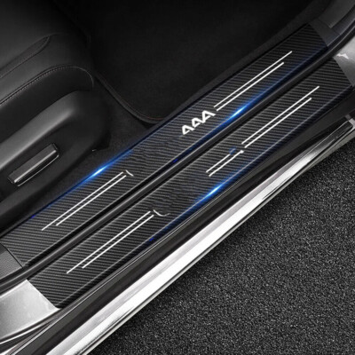 4PCS Car Door Side Step Sill Strip Carbon Fiber Anti Scratch Sticker For Acura