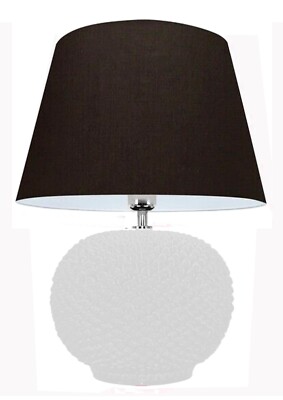 Table Lamp In Ceramica De Caltagirone Pigna Palla Bianco Made In Italy