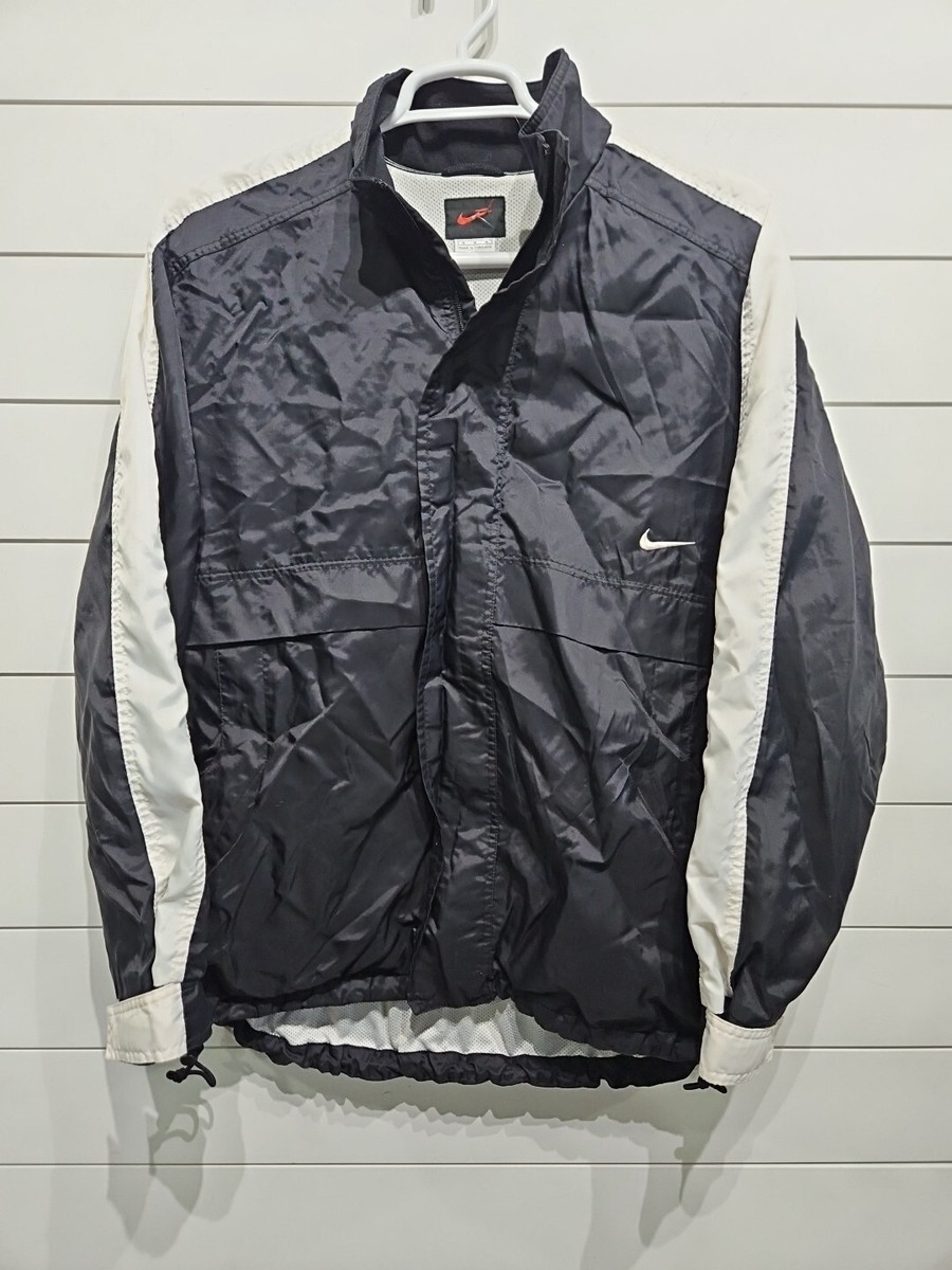 Vintage Nike Air Full Zip Windbreaker Warmup Basketball Jacket Mens Medium  Lined
