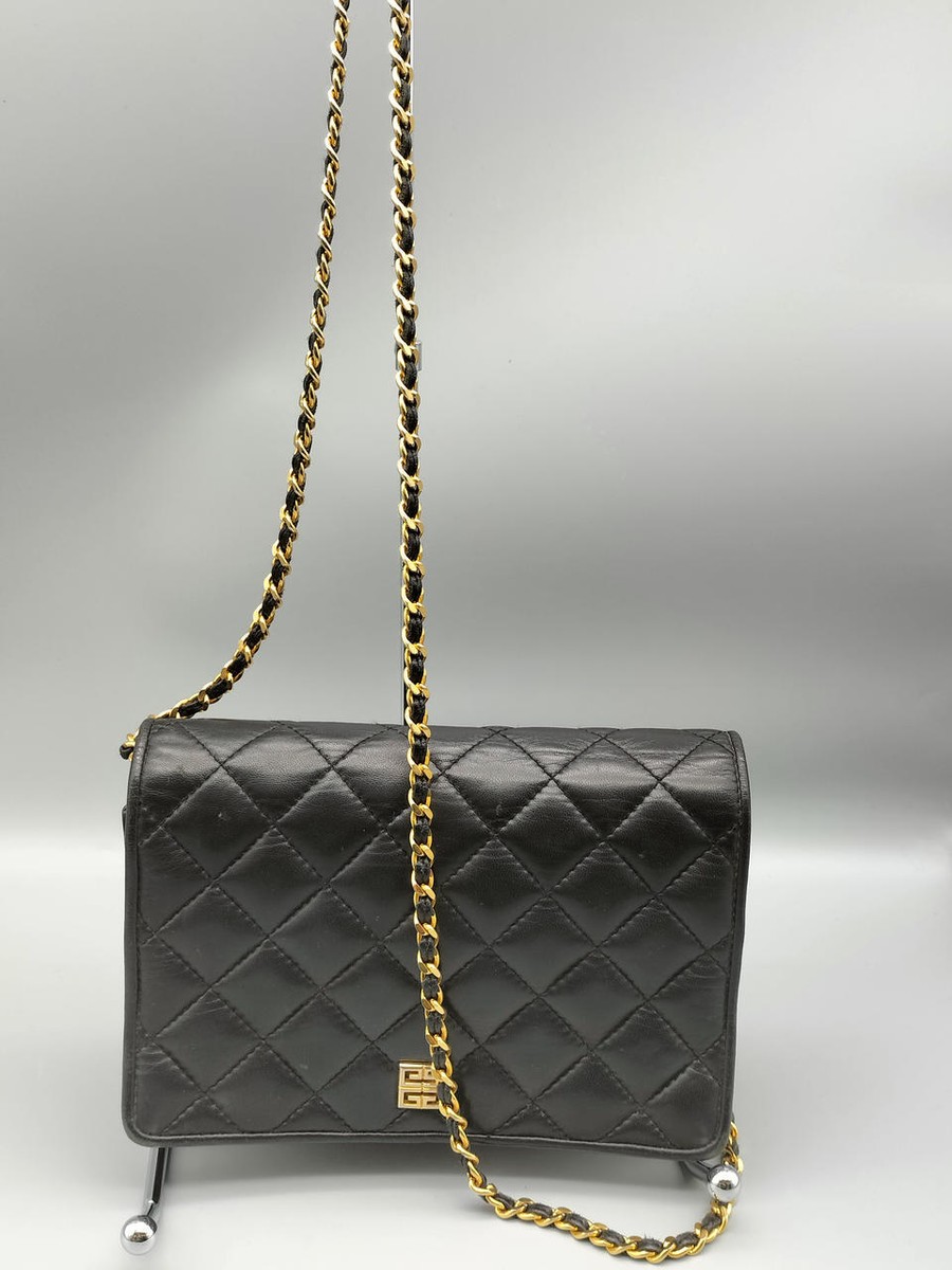 GIVENCHY quilted 4G logo gold chain shoulder bag | eBay