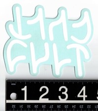 Cult Crew Top Tube Sticker 4.6 in x 3.75 in White/Clear BMX Cycling Decal