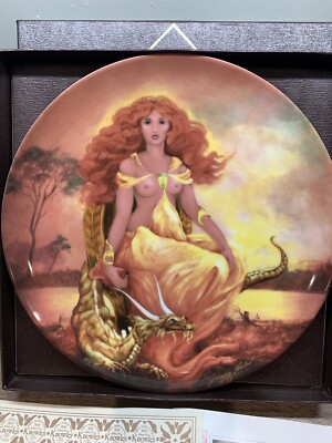 Vintage Knowles Collector Plate Fire  Four Ancient Elements 9'' Limited