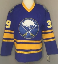 Dominik Hasek Buffalo Sabres Blue & Yellow "1983-1996 Throwback" CCM NHL Jersey