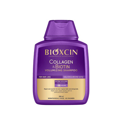 Bioxcin Collagen & Biotin Hair Shampoo   Strength, Volume, 300ml, No Paraben