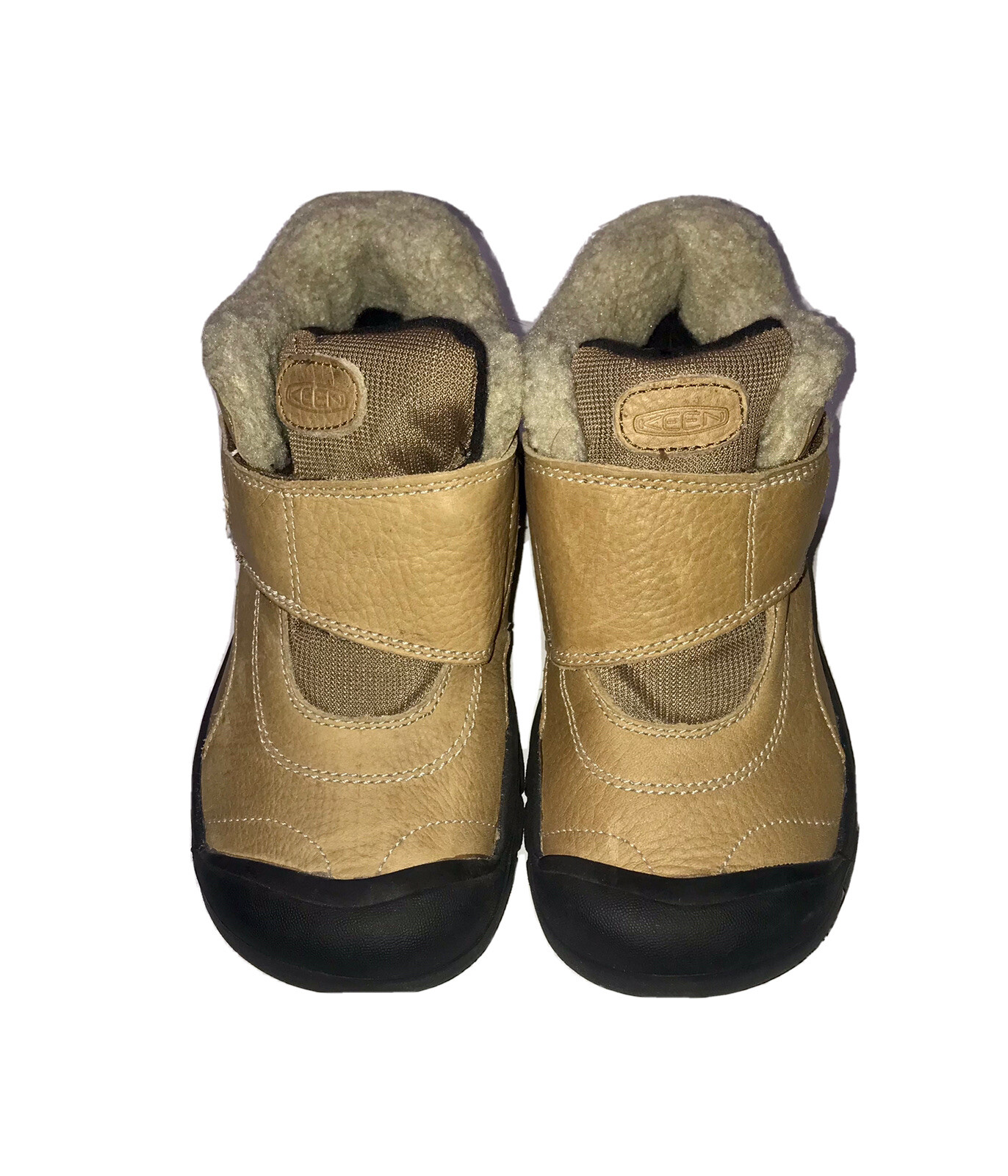 Stivaletti invernali Keen Kootenay taglia 2 in pelle marrone neve bambino ragazzi