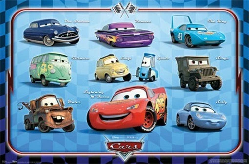 CARS Disney Pixar Characters Cast Movie POSTER - PRINT IMAGE PHOTO -PW0 |  eBay