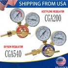 2x Oxygen Regulator & Acetylene Gas Regulator Victor Welding Cutting Torch Gauge