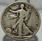 1921 Walking Liberty Silver Half Dollar US Mint Coin VG+/F Key and Rare Date C1