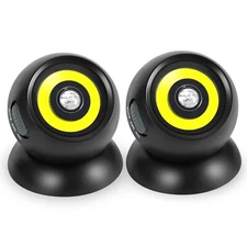 2Pks Motion Sensor Outdoor Indoor Lights Wireless for Porch Stair Hallway Black