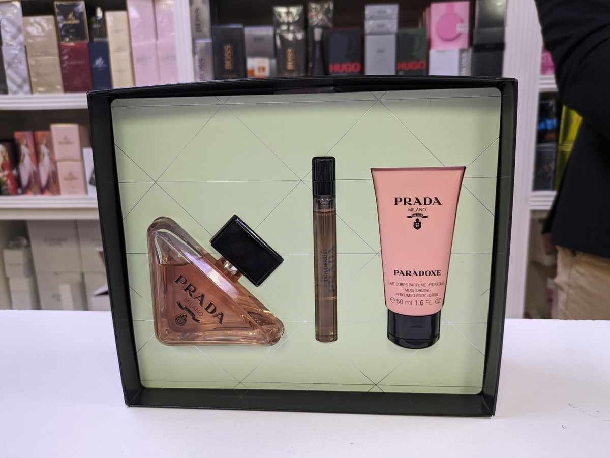 Prada Paradoxe 3pcs Giftset for Women EDP 3.0o.z & 0.33oz body