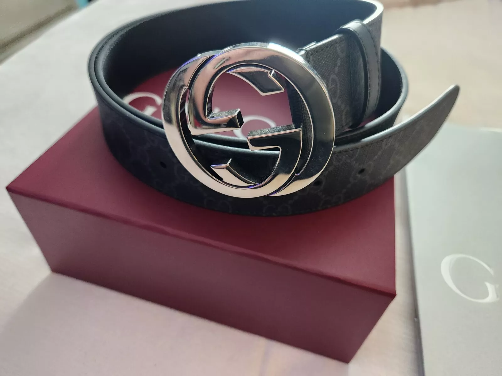 ceinture gucci noire homme taille 40 *NEUF