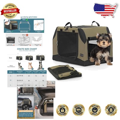 Portable Dog Crate with Adjustable Structure - Ideal for Car and Outdoor Use