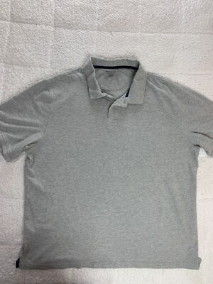 Amazon Essentials Boys Polo Shirt Gray Space Dye Short Sleeve Button