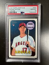 2018 Topps Heritage High Number Shohei Ohtani RC CHROME 210/999 PSA 10 #600