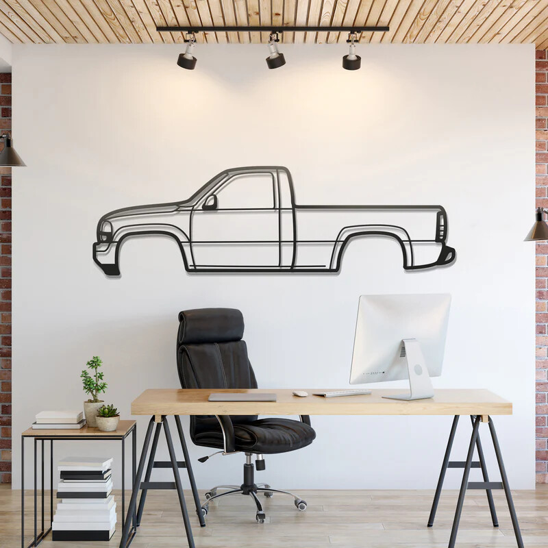 3D Acrylic USA Sierra Silhouette Metal Car Wall Art Home Decor