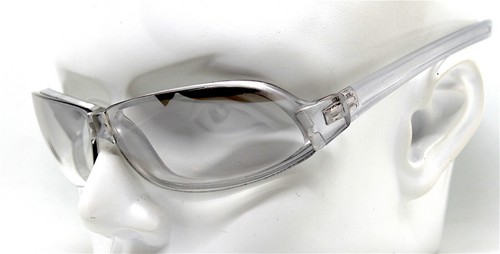 OCCHIALI DA SOLE UOMO RETTANGOLARE OVALE avvolgente sportivo bianco chiaro  Italy | eBay