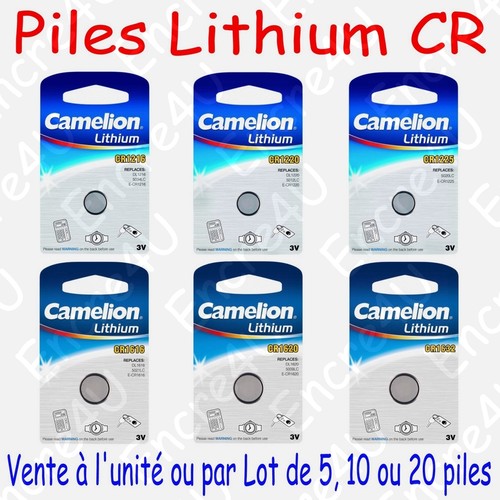 Pile Lithium 3V CR 1216 1220 1225 1616 1620 1632 2016 2025 2032 2430 2450 ... - Photo 1/42